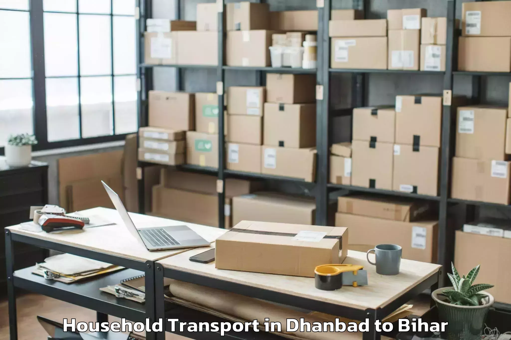 Easy Dhanbad to Barhiya Household Transport Booking